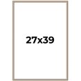 thumbnail image 1 of 27x39 Frame Silver Real Wood Picture Frame Width 0.75 Inches | Interior Frame Depth 0.5 Inches |, 1 of 8