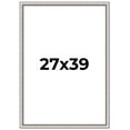 thumbnail image 1 of 27x39 Frame Silver Real Wood Picture Frame Width 1.25 Inches | Interior Frame Depth 0.5 Inches |, 1 of 8