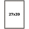thumbnail image 1 of 27x39 Frame Silver Real Wood Picture Frame Width 1.25 Inches | Interior Frame Depth 0.75 Inches |, 1 of 8