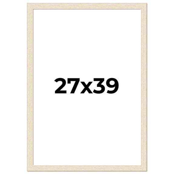 27x39 Frame White Real Wood Picture Frame Width 1.5 inches | Interior Frame Depth 0.5 inches | Barn