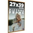 thumbnail image 1 of 27x39 Slim Profile Brown Picture Frame - UV Acrylic, Foam Board Backing, Hanging Hardware, 1 of 8