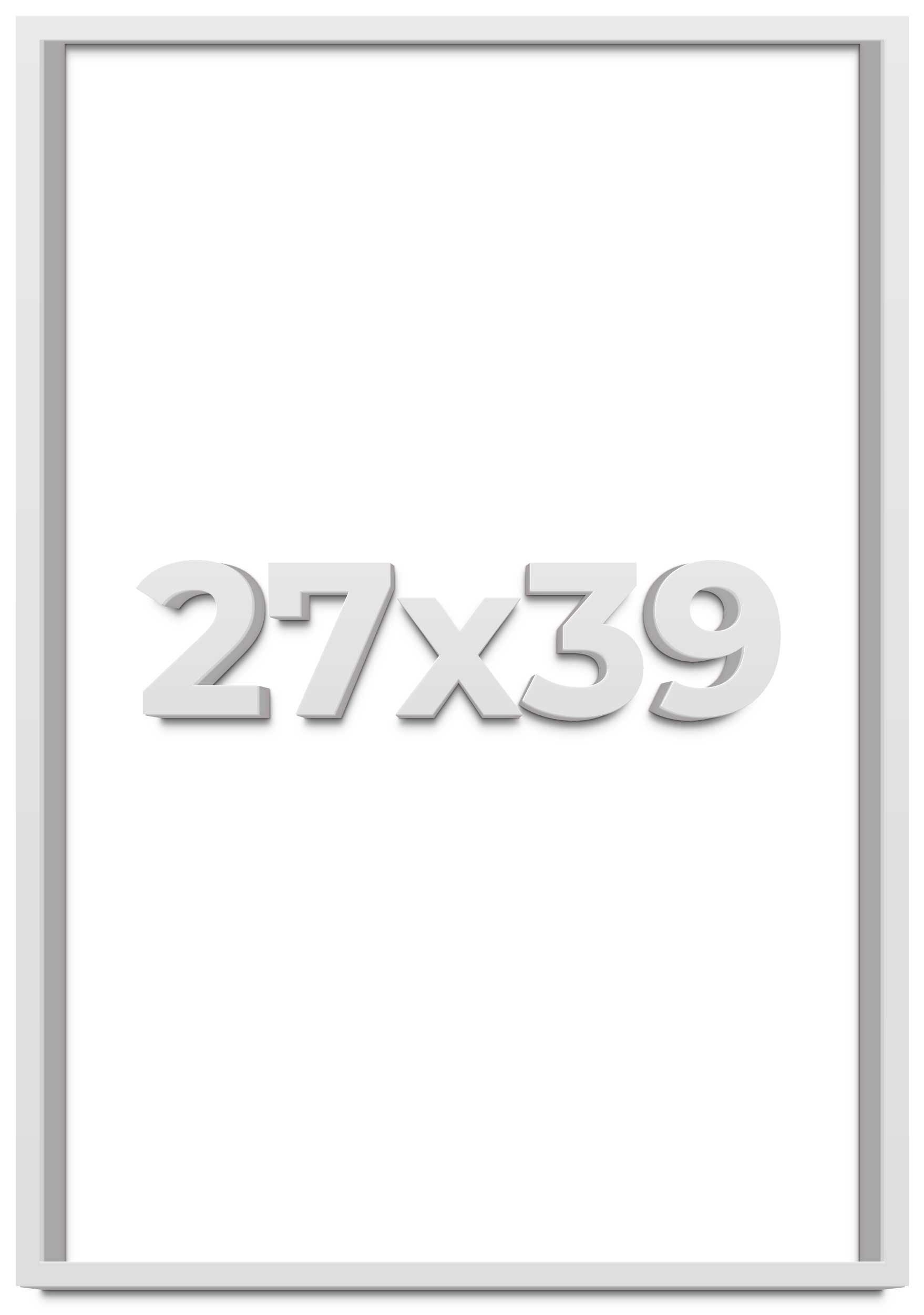 27x39 White Shadowbox Frame - Interior Size 27x39x1.75 Inches - Made to ...