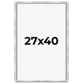 thumbnail image 1 of 27x40 Frame Silver Whitewashed Wood Grain Solid Wood Shadow Box | 0.75 Inch Moulding Width | 0.75, 1 of 8