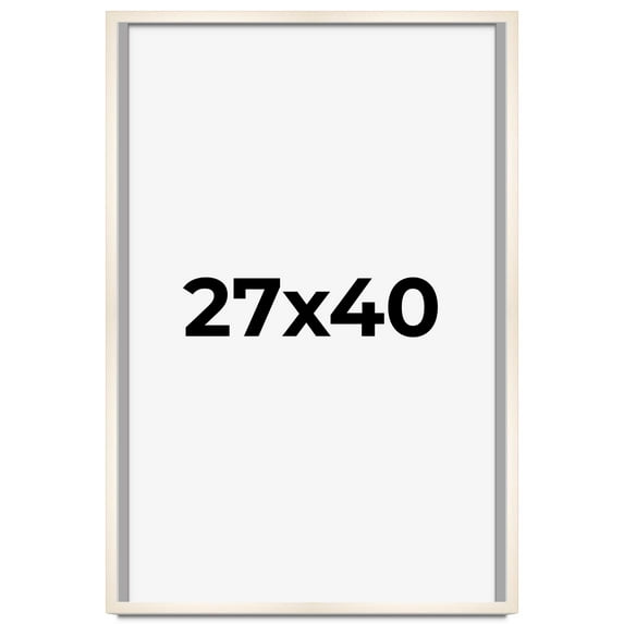27x40 Shadow Box Cream of Wheat White Washed Display Frame | 0.875 Inches Deep Solid Wood Shadowbox