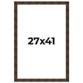 thumbnail image 1 of 27x41 Frame Brown Burl Real Wood Picture Frame Width 1.625 Inches | Interior Frame Depth 0.5 Inches, 1 of 8