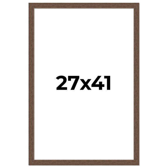 27x41 Frame Brown Farmhouse Solid Wood Picture Frame Width 1.5 Inches | Interior Frame Depth 0.5
