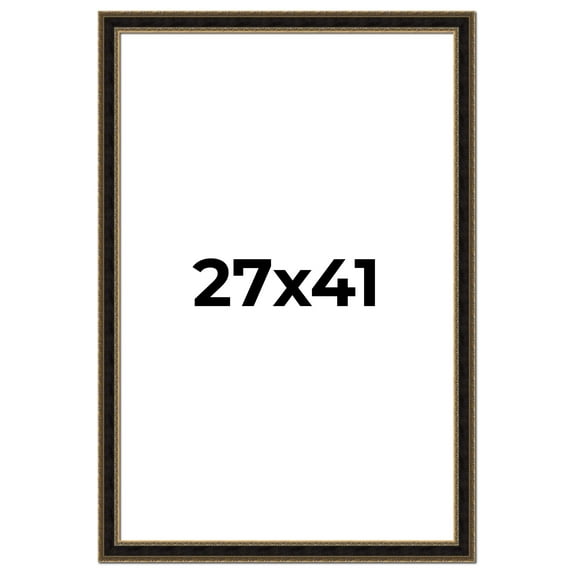27x41 Frame Gold Antique Vintage Sold Wood Picture Frame | 1.75 Inch Moulding Width | Interior