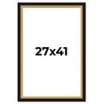 thumbnail image 1 of 27x41 Frame Gold Real Wood Picture Frame Width 2.25 Inches | Interior Frame Depth 0.5 Inches |, 1 of 8