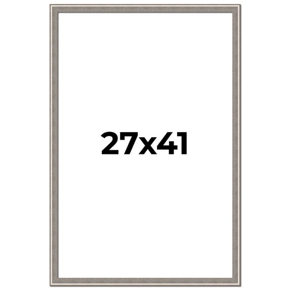 27x41 Frame Grey Real Wood Picture Frame Width 1.25 inches | Interior Frame Depth 0.5 inches | Hans