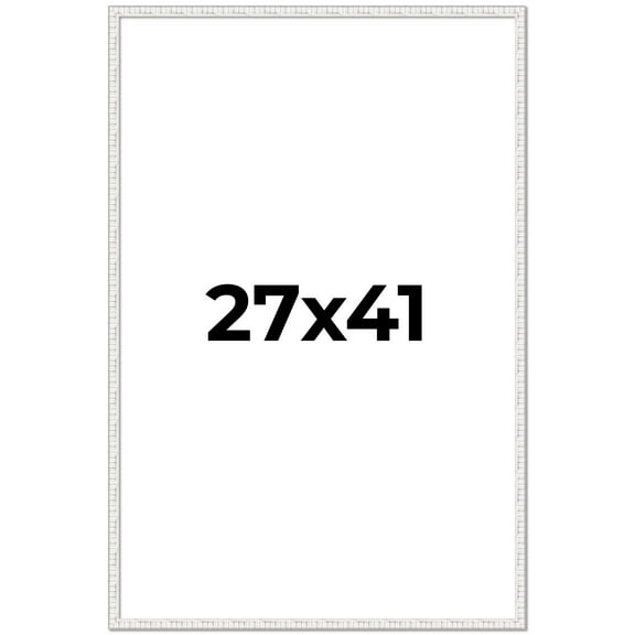 27x41 Frame White Real Wood Picture Frame Width 0.75 inches | Interior Frame Depth 0.5 inches |