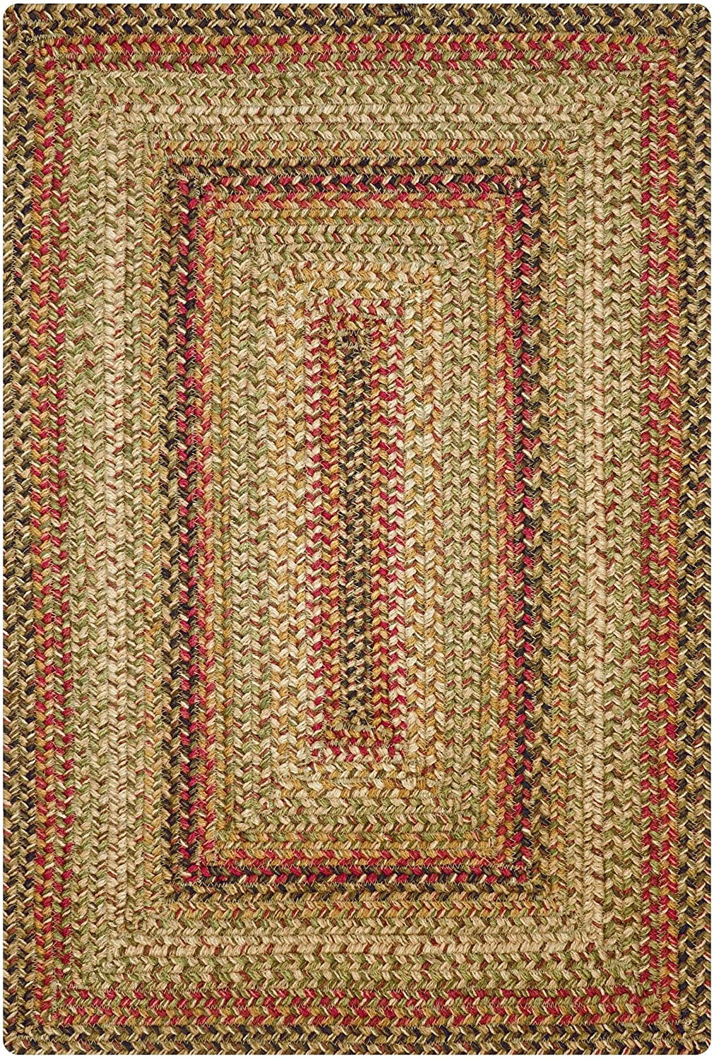 27x45” Multi Color Rect. Braided Rug. Kingston Multi Color and White ...