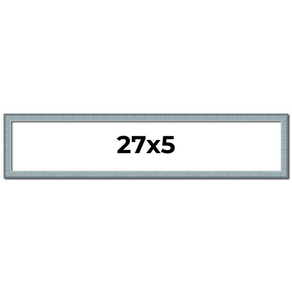 27x5 Frame Rustic Sky Blue Solid Wood Picture Frame | 0.75 Inch Moulding Width |Includes UV Acrylic