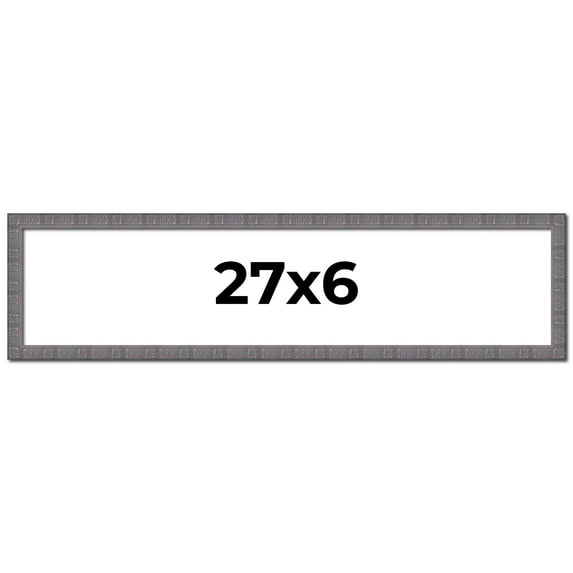27x6 Frame Blue Kingsley Pewter Solid Wood Picture Frame Width 0.75 Inches |Interior Depth 0.5
