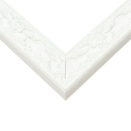 27x6 Frame White Solid Wood Picture Frame Width 1.75 Inches | Interior Frame Depth 0.375 Inches |