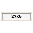 thumbnail image 1 of 27x6 Frame White Wash Solid Wood Picture Frame | 0.75 Inch Moulding Width | Includes UV Acrylic, 1 of 8