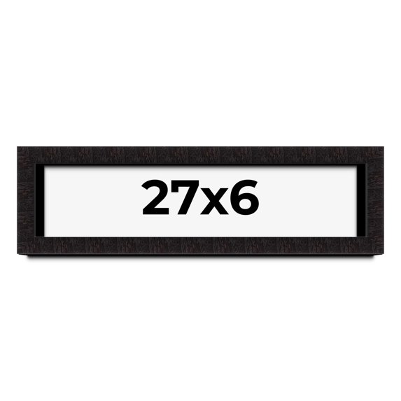27x6 Shadow Box Black Solid Wood Display Picture Frame | 1 Inch Rabbet Depth | | 1.375 Inch