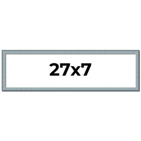 27x7 Frame Rustic Sky Blue Solid Wood Picture Frame | 0.75 Inch Moulding Width |Includes UV Acrylic