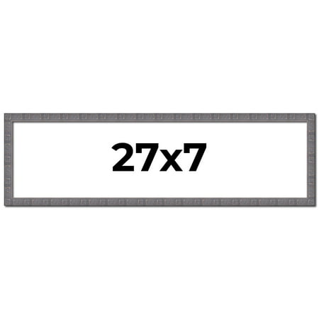 27x7 Frame Slate Blue Distressed Rustic Solid Wood Picture Frame | 0.75 Inch Moulding Width |