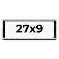 thumbnail image 1 of 27x9 Frame Brushed Silver Solid Wood Picture Frame | 0.75 Inch Moulding Width | Rabbet Depth 0.75, 1 of 5