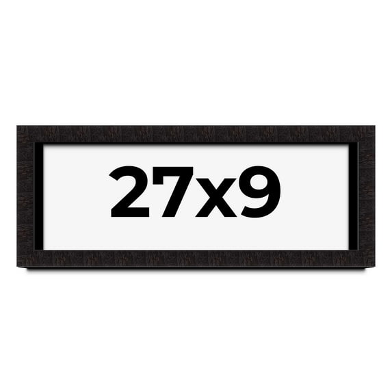 27x9 Shadow Box Black Solid Wood Display Picture Frame | 1 Inch Rabbet Depth | | 1.375 Inch