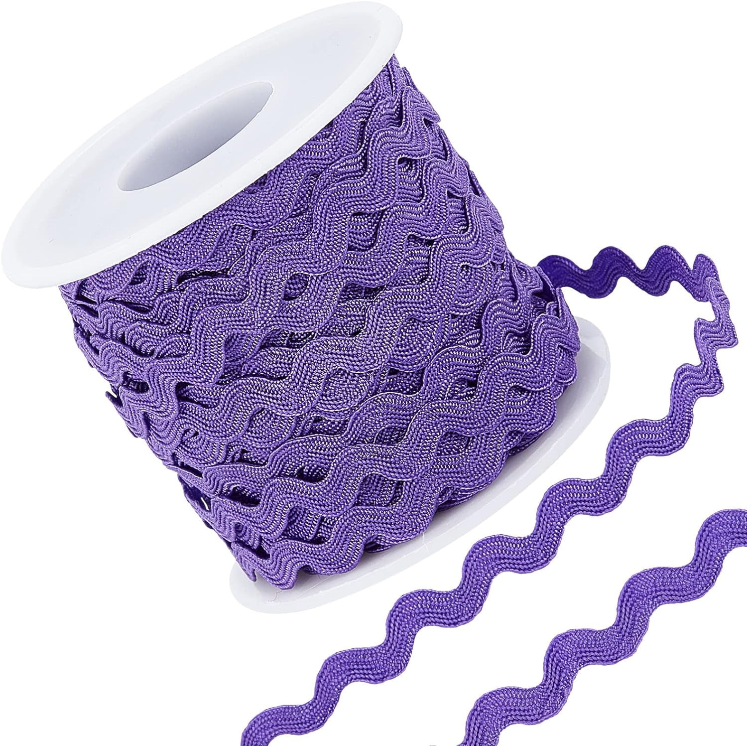 27yard/25m Rick Rack Trim Ribbon Deep Purple Wave Sewing Bending Fringe ...