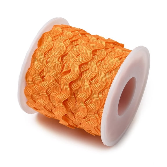 27yard/25m Rick Rack Trim Ribbon Light Orange Wave Sewing Bending Fringe Trim 5mm/0.2 inch DIY