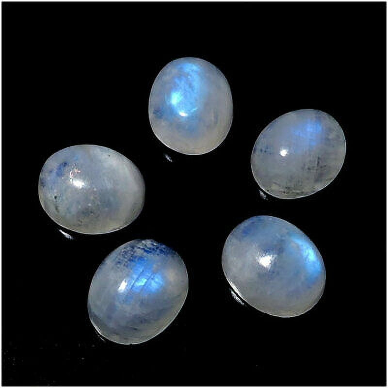 28.00Cts. Wholesale Lot Blue Flashy White Rainbow Oval Jewelry Making A24-512