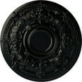 thumbnail image 1 of 28 1/8"OD x 1 3/4"P Oslo Ceiling Medallion (Fits Canopies up to 10 1/2"), Hand-Painted Jet Black, 1 of 6