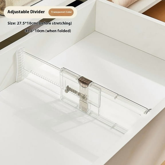 28*10*4.6cm Expandable Drawer Dividers with Inserts - Adjustable Drawer Organizers Separators for Kitchen, Bedroom, Dresser, Office
