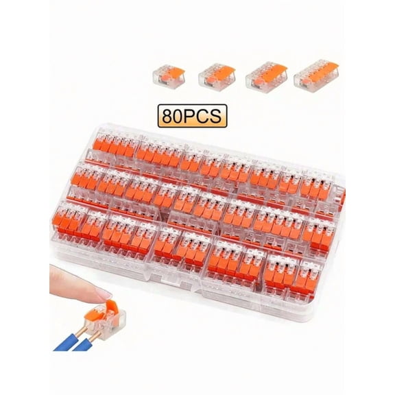 28-12 AWG Plug-In Wire Connector Kit – Quick DIY Wire Connectors, 2/3/5 Ports, No Tape Needed, Easy Installation