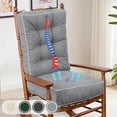 thumbnail image 1 of Galenzoov 28×18×5 inch Ultimate Comfort Rocking Chair Cushion Set - Luxurious Thick Memory Foam with Non-Slip Ties, Water-resistant Seat & Back Pillows for Indoor/Outdoor Rockers, Light Grey, 1 of 9