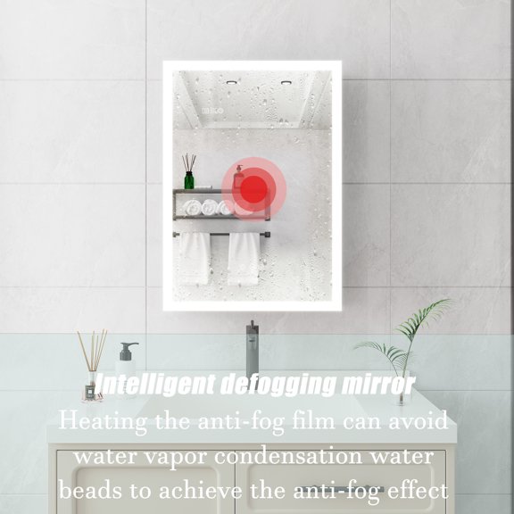 2820 Inch American Style - Touch - controlled Light & Anti - fog - Bathroom Use - Powder Coated Finish