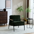 thumbnail image 1 of 28.25" Armchair With Soft Cushions, Robust Metal Frame, Wooden , For Home Decor, Generously Padded Seating, Solid Wood A Cozy Feel, 1 of 6