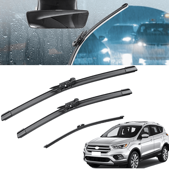 28"+28" Windshield Wipers with 11" Rear Wiper Blade Replacement for Ford Escape 2013-2019 -All Weather Original Equipment Automotive Replacement Front Rear Windshield Wiper Blade (Pack of 3)