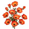 thumbnail image 1 of 28.3" Orange Artificial Poppy Flowers 3Pcs Silk Fake Poppy Flowers Real Touch Long Stem with 4 Heads for Centerpiece Bouquet Table Home Decoration, 1 of 6
