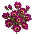 thumbnail image 1 of 28.3" Purple Artificial Poppy Flowers 3Pcs Silk Fake Poppy Flowers Real Touch Long Stem with 4 Heads for Centerpiece Bouquet Table Home Decoration, 1 of 6