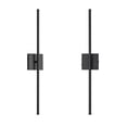 thumbnail image 1 of 28.3" Rechargeable Wall Sconces with Remote Control, Dimmable LED Wall Sconces, 350°Rotate (Set of 2) - Black, 1 of 9