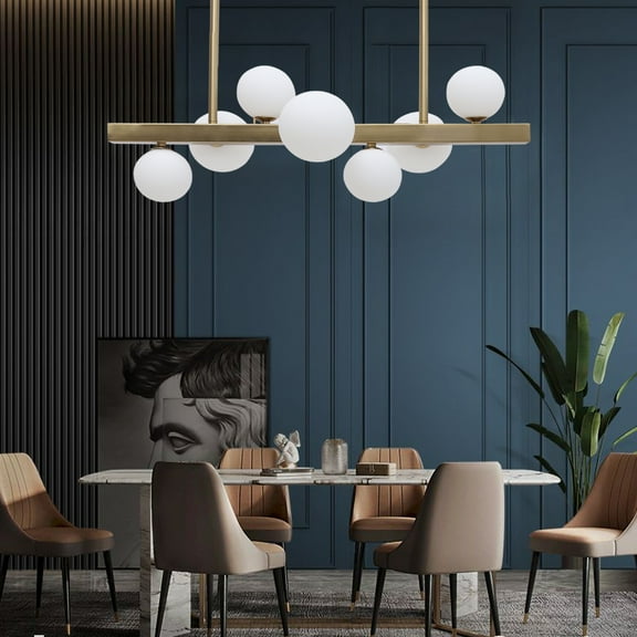 28.35*21.65in Modern Led Novelty Glass Bubble Chandelier Nordic Dining Room Restaurant Lamp 110V-240V