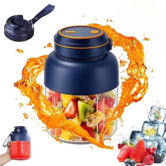 28/45 Oz Portable Wireless Juicer Cup – 180W Rechargeable USB Personal Blender with 6‑Blade System, Dual Lid Leakproof Design for Smoothies & Juice