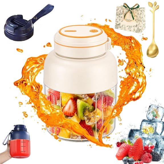 28/45 Oz Portable Wireless Juicer Cup, 2026 New 180W Rechargeable USB Personal Blender with 6-Blade System, Dual Lid Leakproof Design, Fresh Juice and Smoothie Maker (Blue-28OZ)