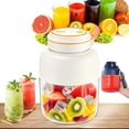 thumbnail image 1 of ﻿28/45 Oz Wireless Juicer Cup, 180W Portable Wireless Juicer Cup with 38-Blades, Fresh Juice Portable Blender, Rechargeable USB Personal Blender for Fruits & Vegetables (Blue-28 Oz), 1 of 7