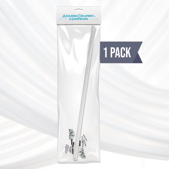 28-48 Inch Flat Sash Rod with 1/4 Inch Clearance - Durable Steel Curtain Rod with Mounting Brackets, Screws, and Plugs - 1 Pack$$Home Decor, Kitchen, & Other