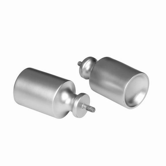 28-48 in. Curtain Rod with Decorative Cap Finial - Nickel