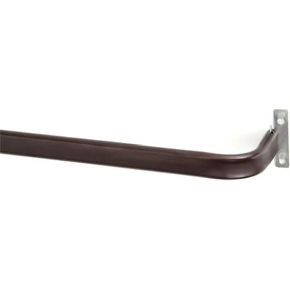 28-48 in. Premium Single Curtain Rod, Espresso