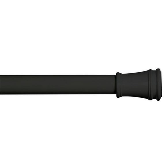 28-48 in. Twist & Fit Rogers Spring Tension Rod, Black