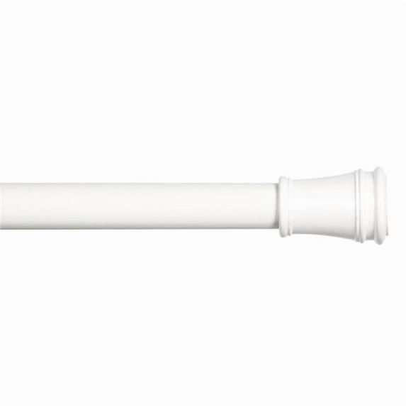 28-48 in. White Rogers Cam Lock Tension Rod, White