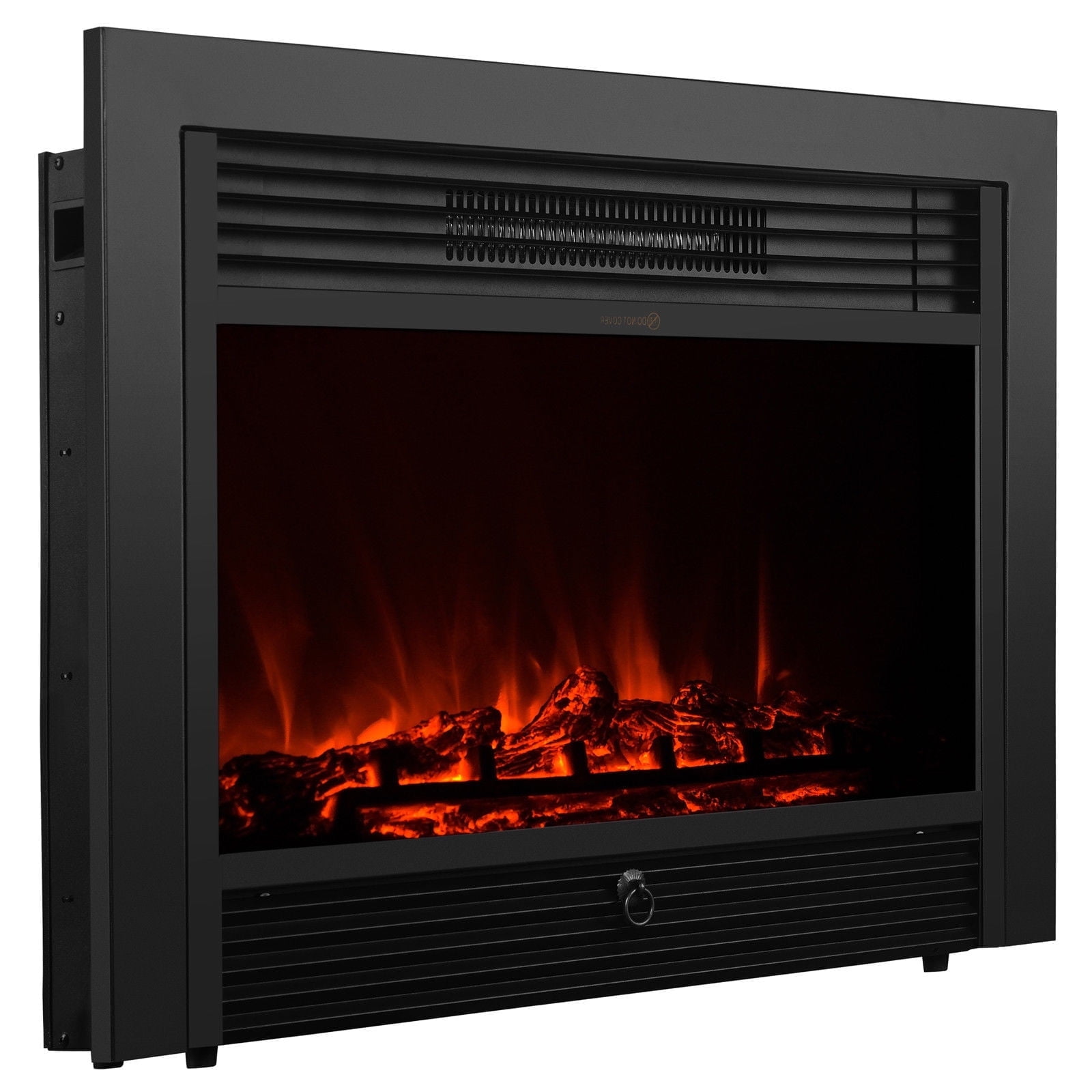 XtremepowerUS 28 Inch Electric Fireplace Insert Heater, Wall Recess Fireplace w/ Remote, 750W/1500W