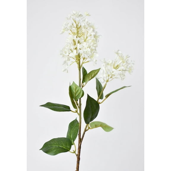 28.5" Faux White English Lilac Stem