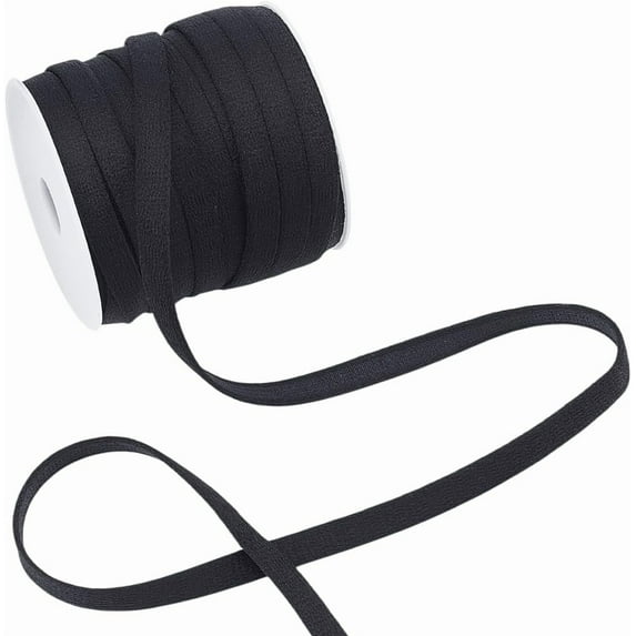 28.5 Yard Black Underwire Replacement Bra Cover 3/8 Inch Bone Casing Boning Cover for Corsets Lingerie Hats Bridal Gowns Evening Gowns Sewing Accessories and DIY Bra Supplies Black