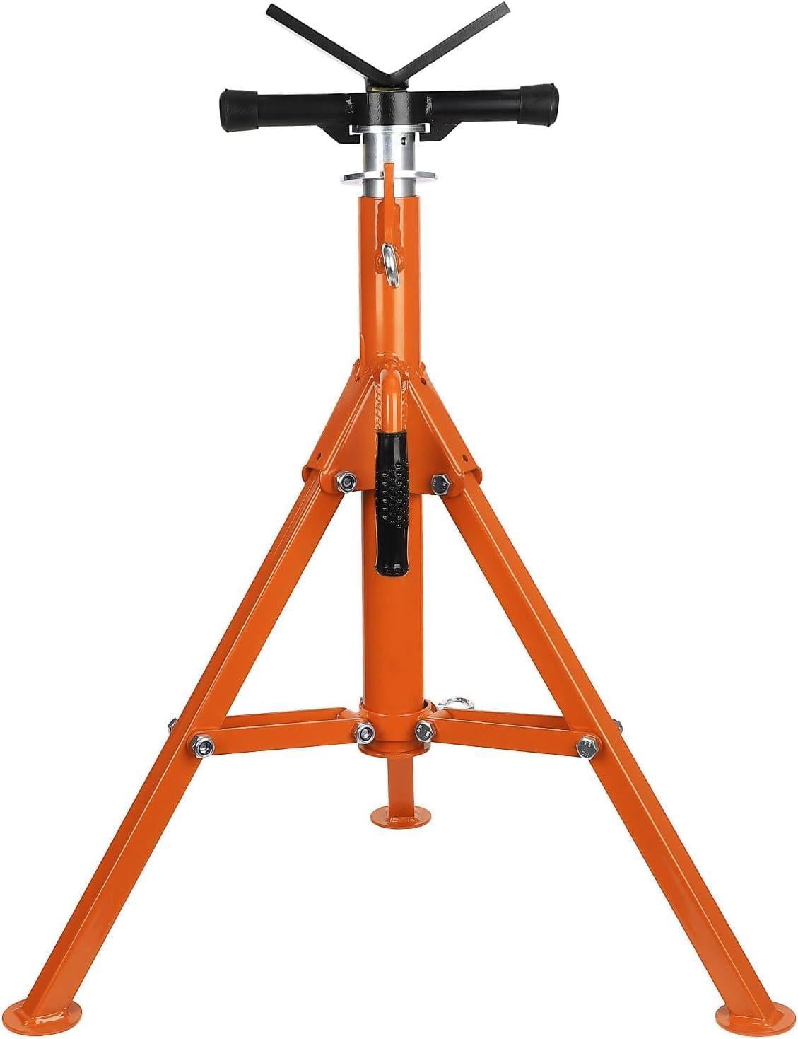 28''-52'' Adjustable Folding Pipe Stand, Extra Tall Car Jack Stand, 2500 lbs Load Capacity,for Welding, Automotive, and Construction Projects,